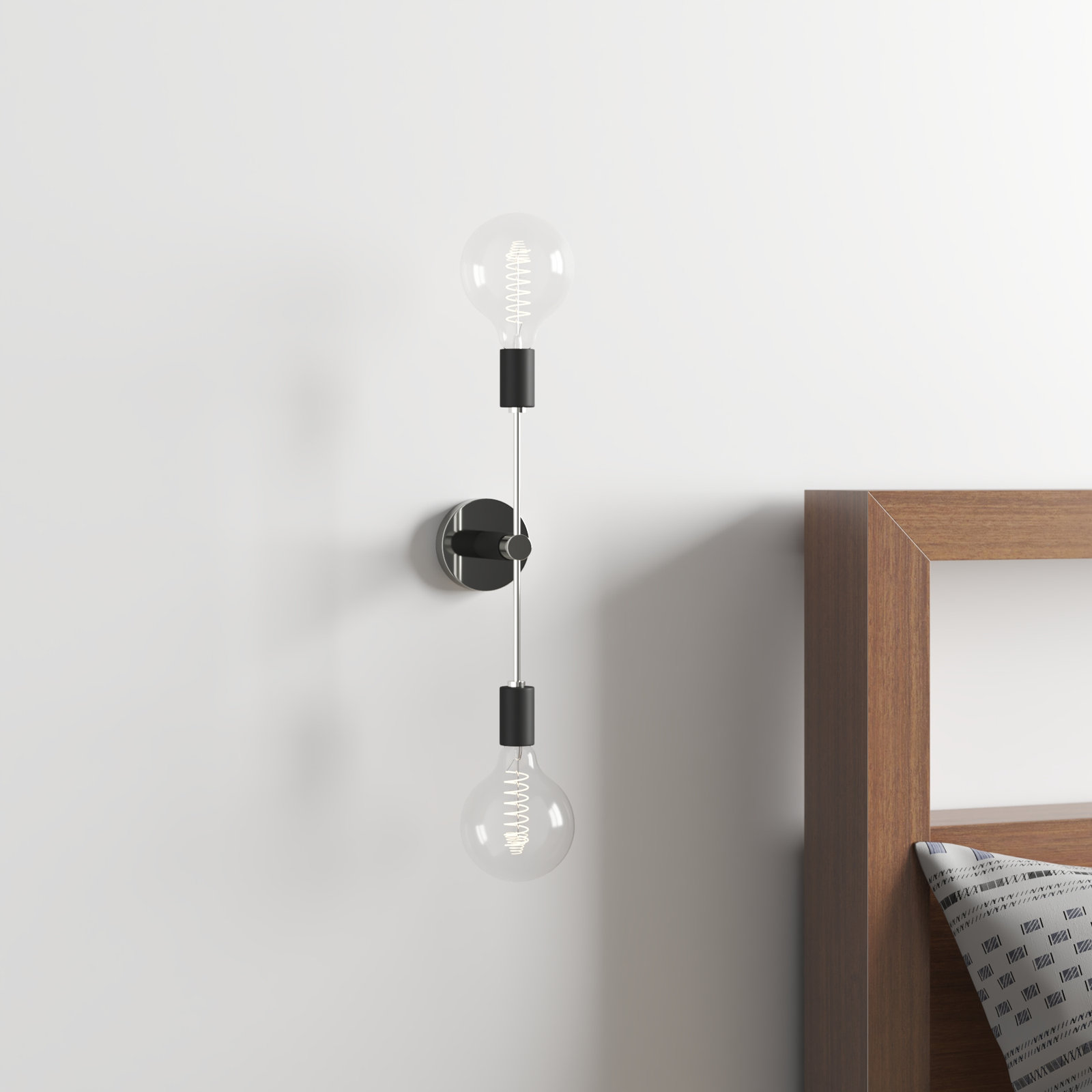 Christopher 2-Light Dimmable Armed Sconce, Polished Nickel