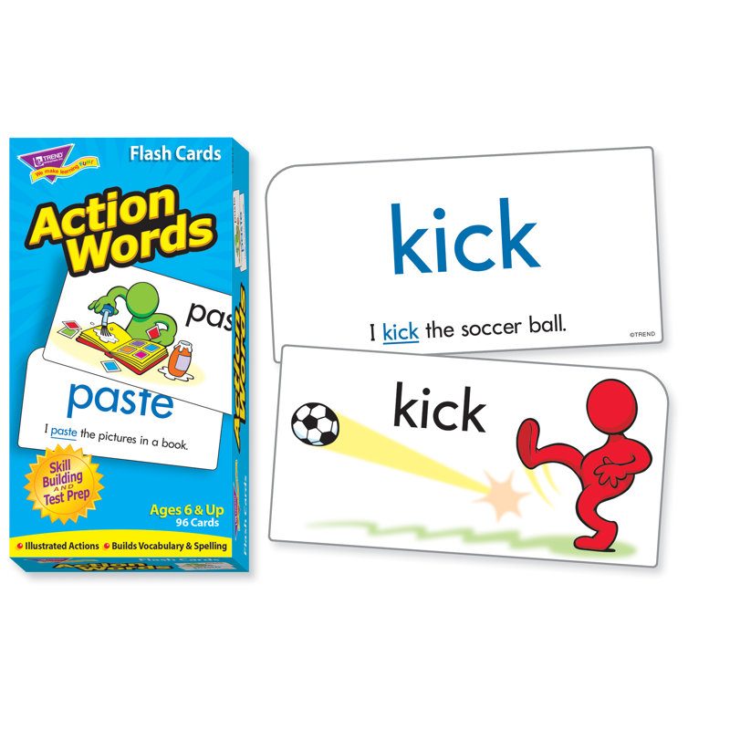 Cartes à mémoire flash action words