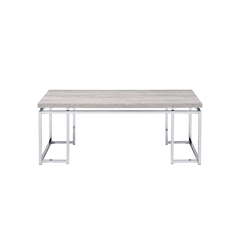 Table basse avec base en métal