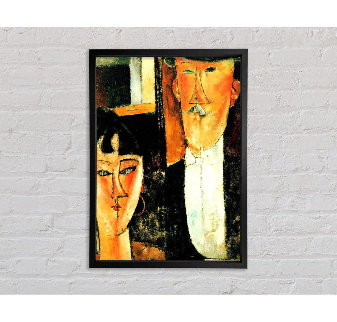 Braut und Bräutigam von Amedeo Modigliani - Einzelbildrahmen Kunstdrucke auf Leinwand