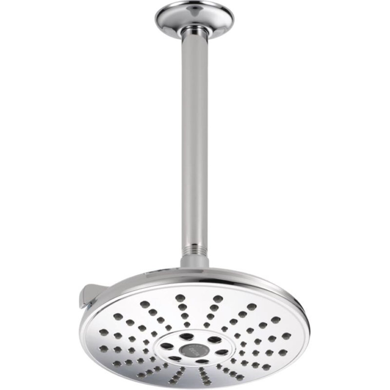 Rain Adjustable Shower Head with H2Okinetic Technology, Lumicoat Chrome