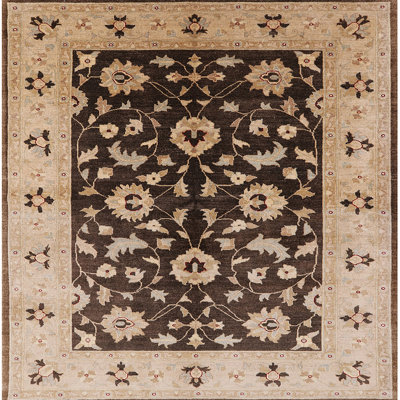 Tapis brun / bleu marine Reimund