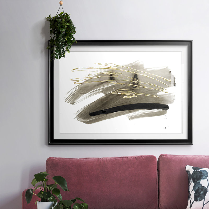 Impression encadrée Freedom II avec verre biseauté mat et verre, H 27 po x l 39 po x P 1,5 po, Noir