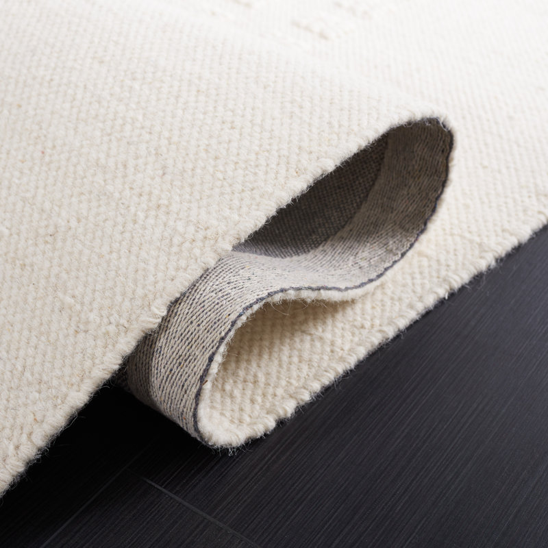 Tapis ivoire fait à la main Charvik, Carré 6 pi