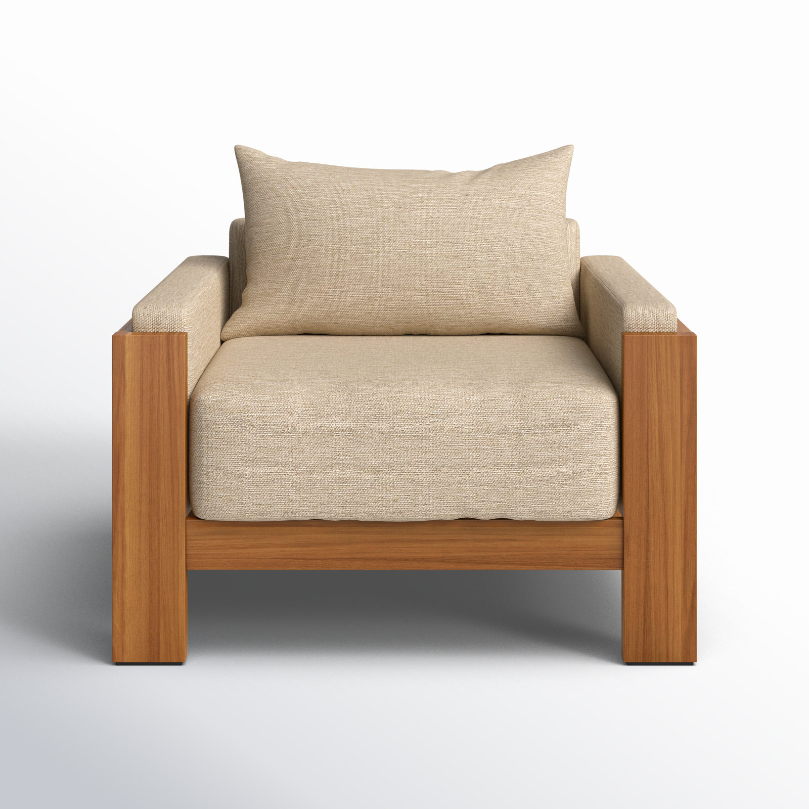 Nathanson Teak Patio Chair with Cushions