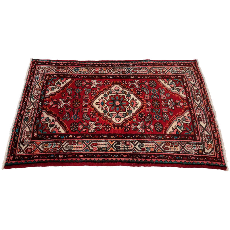 Poock Oriental Area Rug in Red