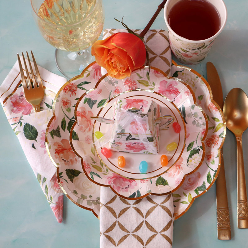 Boîte à théière floral