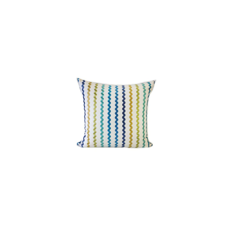 Chevron Feather Throw Pillow, Isle Water