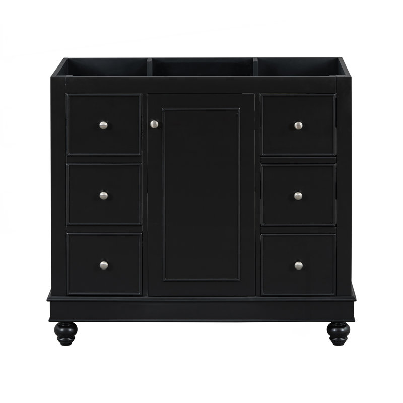 Meuble-lavabo noir 36 po (lavabo non inclus)