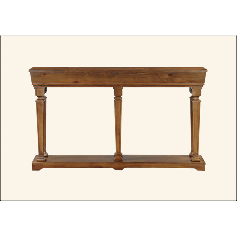 Garrison Oak Finish Console Table, 35" H x 60" W x 12" D