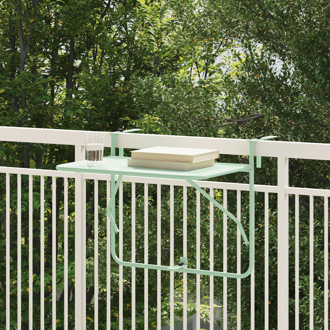 Balcony Table Metal Medium Collapsible Patio Table