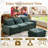 {New Arrived} 99.50 Inch 3-Seater Chenille Modular Sofa Set with Movable Ottoman,Free Combination-89612769