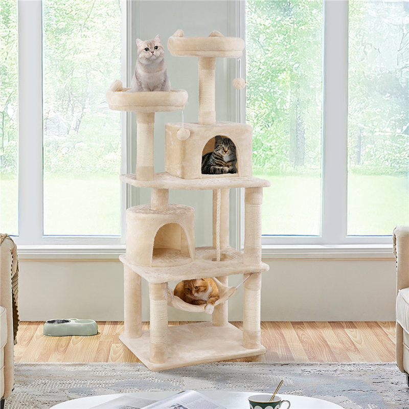 158cm  Cat Tree, Beige