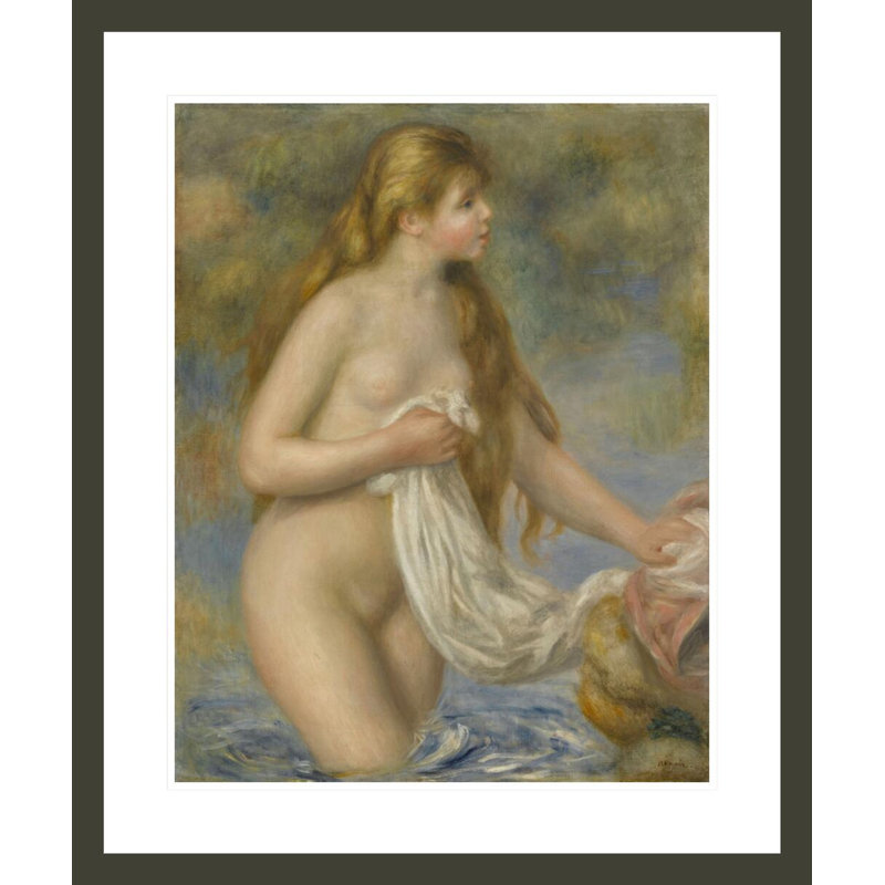 Baigneuse aux cheveux longs Pierre-Auguste Renoir, H 28,11 po x l 23,5 po