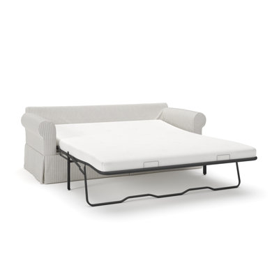 Amari 84" Rolled Arm Slipcovered Sleeper Sofa with Reversible Cushions