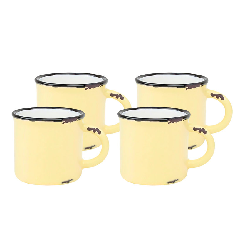 Canvas Home Tinware Stoneware Espresso Cup 4oz, Yellow