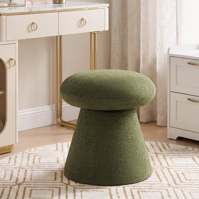 Tabouret de coiffeuse 16,1 po pivotant en chenille 16,1 po