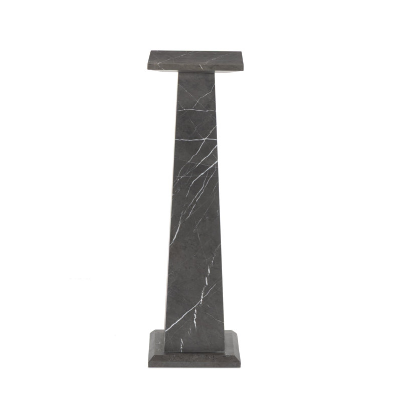 Piédestal Ellric 30 po, Grey Italian Marble