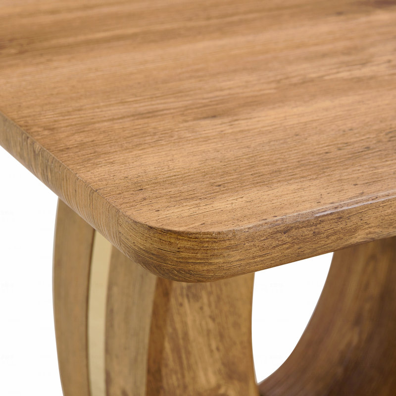 Table basse carrée en bois aggloméré à motif d'autocollants moderne et minimaliste.