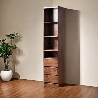 High quality black walnut bookcase