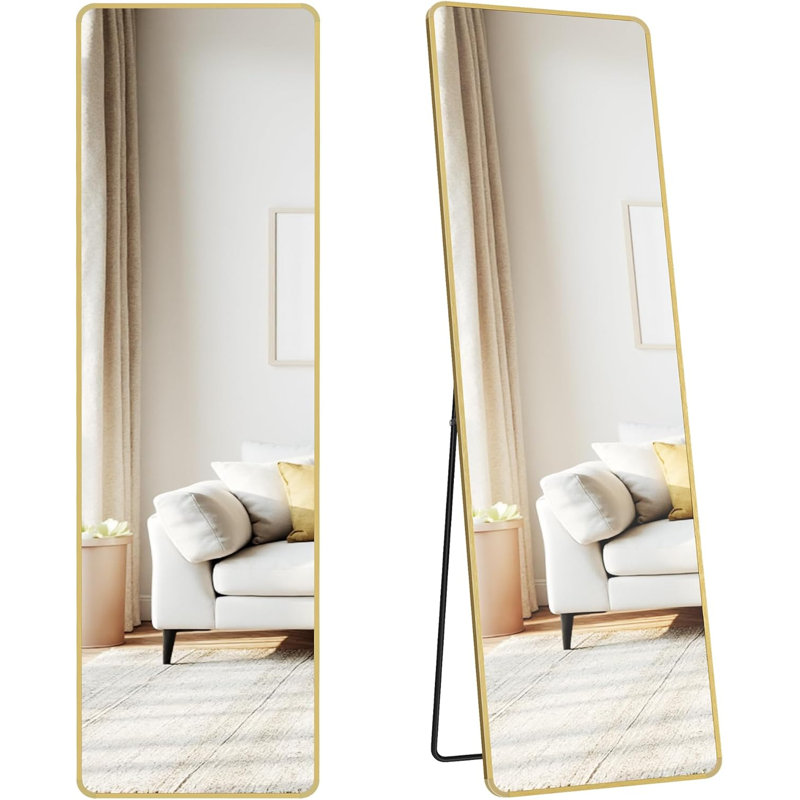 Glass Rectangle Mirror, Gold
