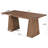 63'' Solid Wood Dining Table for 4-6 People, Rectangular Top with Wavy Edge