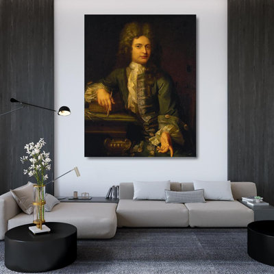 «Portrait of a Young Man» par Sir Godfrey Kneller - Art mural sur toile tendue avec châssis