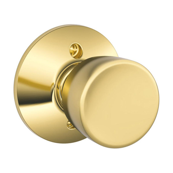Schlage Bell Bright Brass Dummy Knob Right or Left Handed Schlage Bell Bright Brass Dummy Knob Right or Left Handed