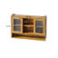 Armoire coulissante 35,4 "à 2 portes avec trois niveaux d'espace de rangement, convenant aux salles de bain, cuisines, salles à manger, naturel