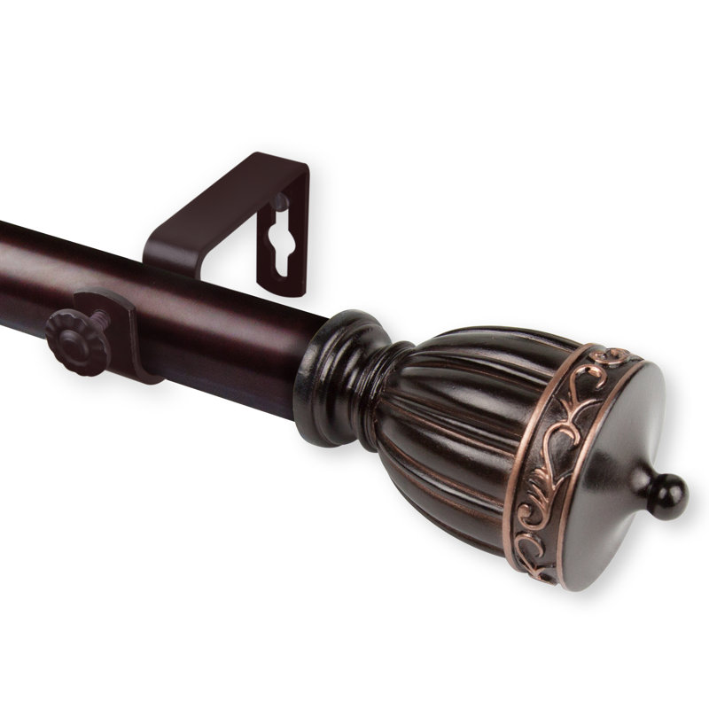 Tringle à rideaux simple, 66 po à 120 po, Bronze