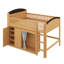 Loft Bed With Storage Wardrobe & Cabinet, Solid Wood Mid Century Modern Loft Bed With LED,Storage & Ladder, Guardrails-1645403146-1645403149