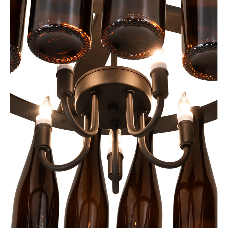 Lustre de 26 po de largeur pour bouteilles de vin de Toscane