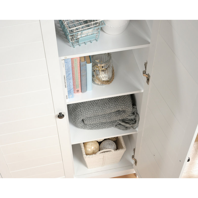 Cottage Road Soft White Freestanding Office Storage Cabinet with Adjustable Shelving