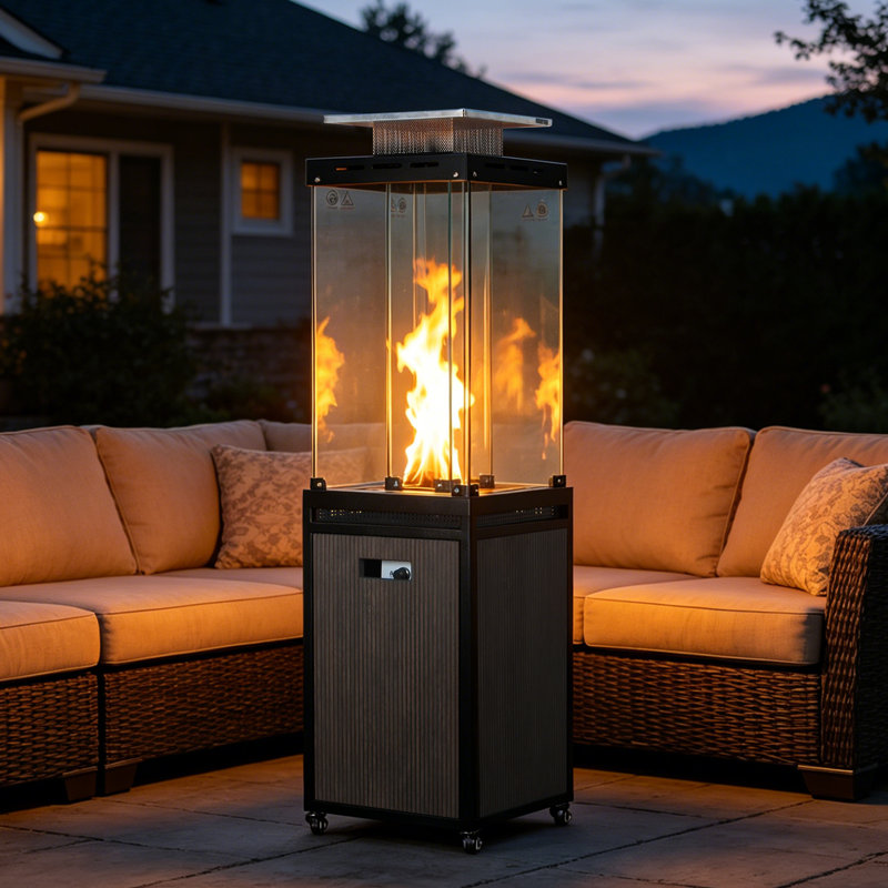 Chauffe-terrasse au propane 41 000 BTU, Brun pierre rustique