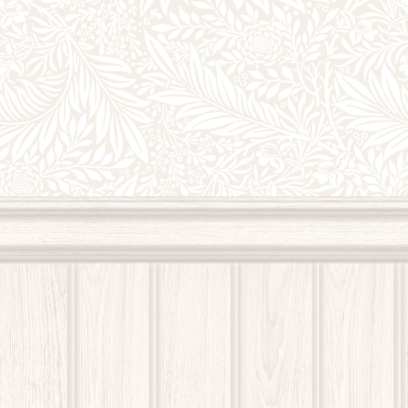 Tongue And Groove Fern, Washed White