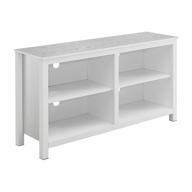 Biruta TV Stand for TVs up to 65" with Shelves, White