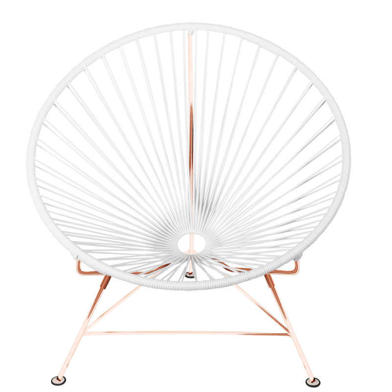 Innit Indoor Handmade Lounge Chair, White/Copper