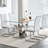 Plouffe Glass Top Metal Base Dining Table-1324265956