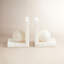 Alabaster Ball Non-skid Bookends