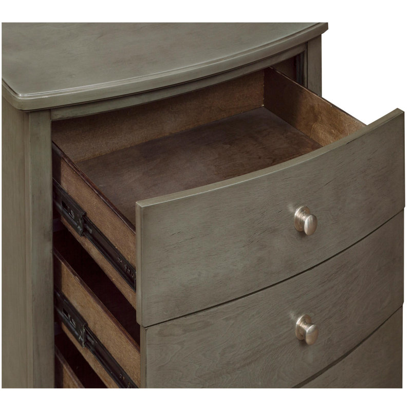 Table de chevet 3 tiroirs Ping, Gris