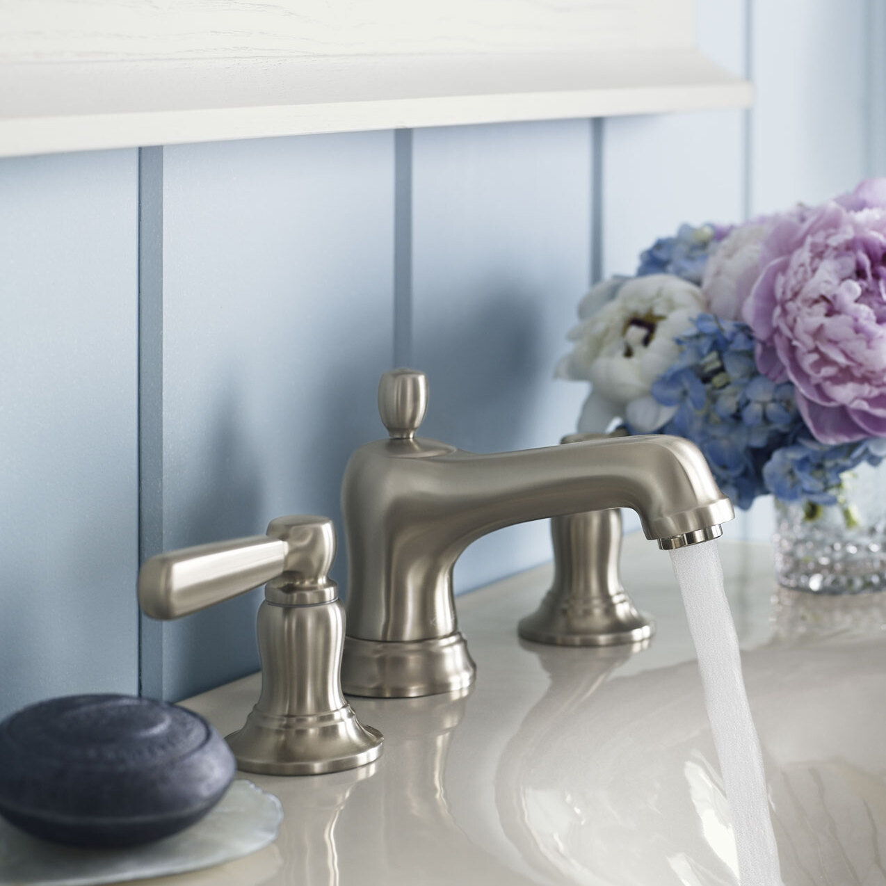 Bancroft Widespread Bathroom Faucet with Drain, Vibrant Brushed Bronze
