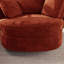 Fauteuil demi-tonneau pivotant avec housse et 3 coussins-117232566