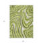 Tapis extérieur lavable abstrait vert lime et gris anthracite 10 pi x 14 pi