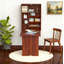 Bureau mural, bureau convertible escamotable, acajou