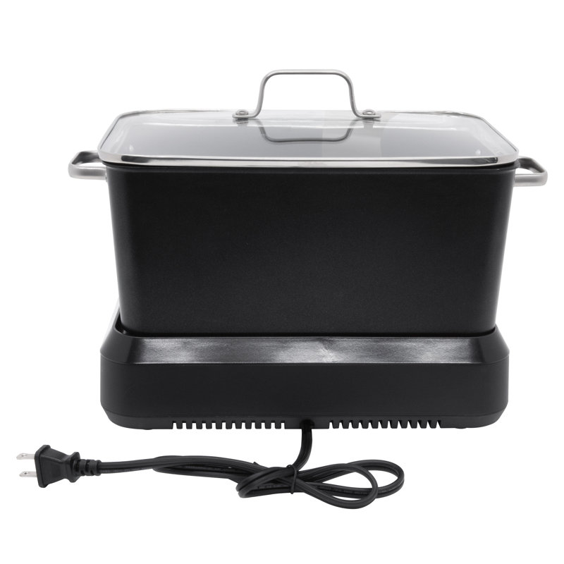 West Bend 6-Quart Black Non-Stick Versatility Cooker with Digital Display
