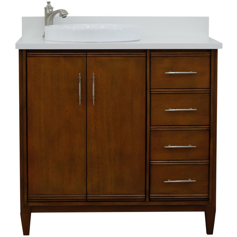 Ensemble de meuble-lavabo simple 37 po, Blanc