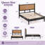 Structure de lit Bolton Queen Boho-133600074