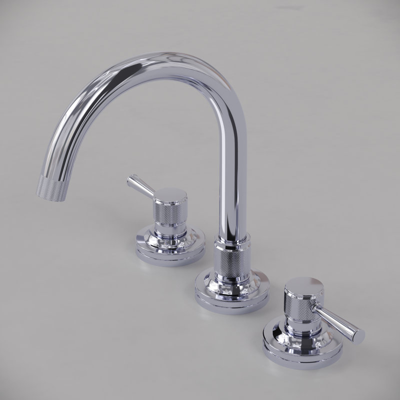 Wide Spread Lavatory Faucet, Less Handle,  Satin Gold Finish, Chrome