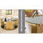 Table basse circulaire en acier inoxydable