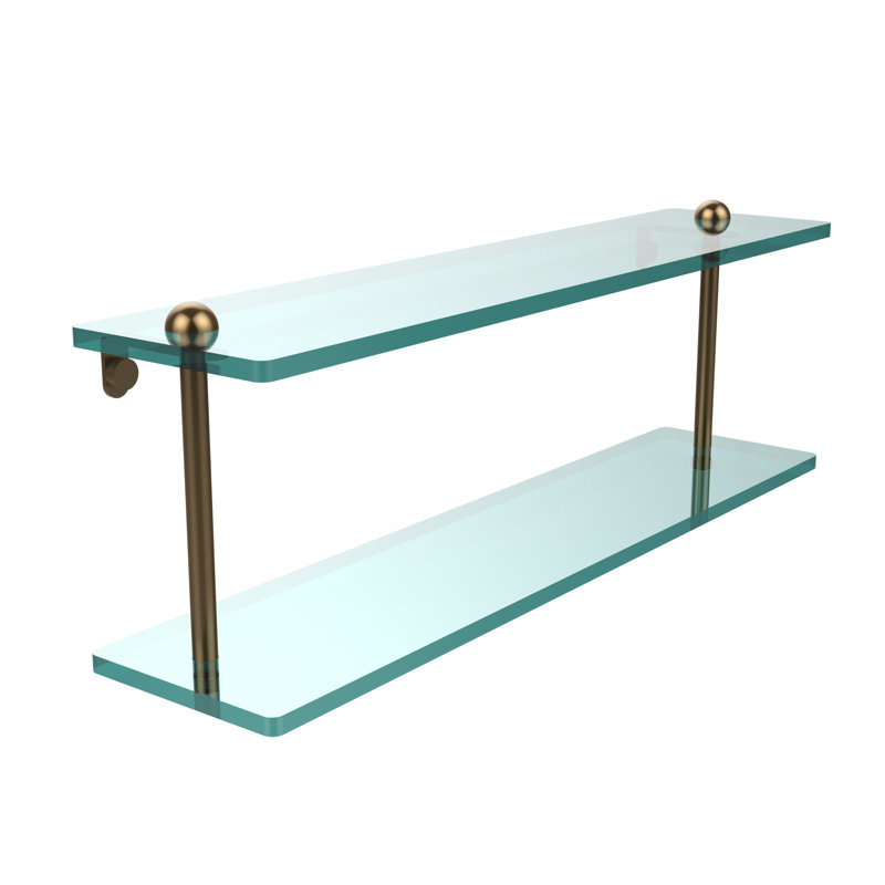Morosini 2 Piece Tiered Shelf, 22", Brushed Bronze